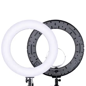 移动自拍18英寸环led灯电源由NP-F电池套件，用于移动Lightfenty美容