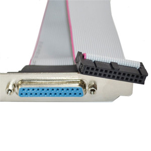 25Pin Female DB25 <strong>Parallel</strong> LPT Printer <strong>Port</strong> Bracket 26Pin Female Ribbon Cable D-Sub Connectors Product Category - Product Image 2