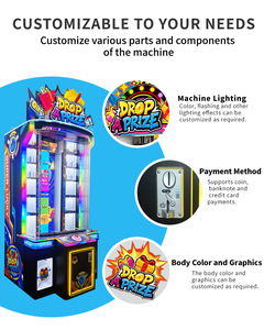 Machine d'arcade OEM personnalisée Leon Drop Prize Two One Redemption, empilable, avec sortie double ticket, sortie de cadeaux en peluche et jackpot caché, 110/220V - Product Image 4