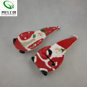 Soporte para Cucharas Navideño de Dolomita Pintado a Mano con Diseño de Muñeco de Nieve, Descansacucharas de Cerámica con Forma de Muñeco de Nieve - Product Image 4