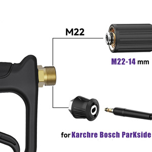 Pistolet de lavage haute pression Stim 4500Psi en acier inoxydable avec connecteur rapide, outil de nettoyage robuste pour lavage de voiture - Product Image 4