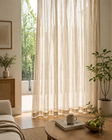 Voilages en Faux Lin Ignifuges DaiRui pour Hôtels – Panneaux Filtrants la Lumière pour Projets de Décoration de Fenêtres