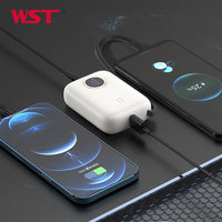 WSTHot Vente en Stock Power Bank Charge rapide 10000mah Mini Powerbank Écran 10000mah Power Bank avec Cabel PD 20W Affichage LED