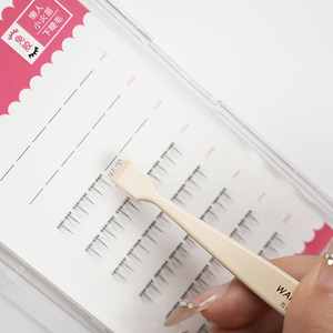 Cils inférieurs individuels professionnels en acier inoxydable <span class=keywords><strong>de</strong></span> précision, courbés et pointus, avec logo personnalisé pour marque privée, pour pose DIY - Product Image 4