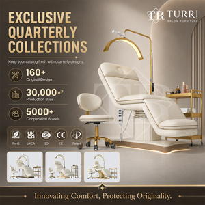 Set di Arredi Estetici <span class=keywords><strong>Turri</strong></span>, Lettino Elettrico per Trattamenti Ciglia, Lettino per Trattamenti Viso, Sedia in Pelle Sintetica con Illuminazione LED e Telecomando - Product Image 1