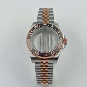 Caja de Reloj de Acero Inoxidable Plateado de 40 mm con Bisel de Cristal de Zafiro Transparente, Resistente al Agua, con Fondo de Caja Cerrado para Movimiento NH34/NH35 - Product Image 2