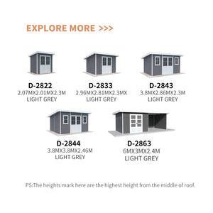 Productos de Almacenamiento para Exteriores 2026, Cobertizo de Jardín de <span class=keywords><strong>Madera</strong></span> y Plástico Resistente a la Intemperie, Cobertizo de Jardín WPC para Exteriores - Product Image 2