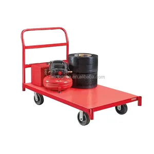 Heavy Duty Steel Flat Platform Truck Industrial Push Cart Portable Dolly With Wheels 1000lbs Capacity