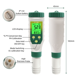 Nouveau mètre numérique 5 en 1 pour <span class=keywords><strong>la</strong></span> <span class=keywords><strong>salinité</strong></span>/<span class=keywords><strong>la</strong></span> température/TDS/EC/le pH avec rétroéclairage - Product Image 2