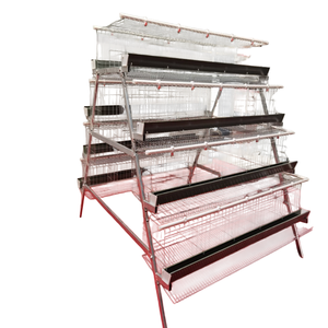 Cage à poulets de type A en fil métallique résistant à la rouille, cage à étages, équipement durable pour l'élevage - Product Image 1