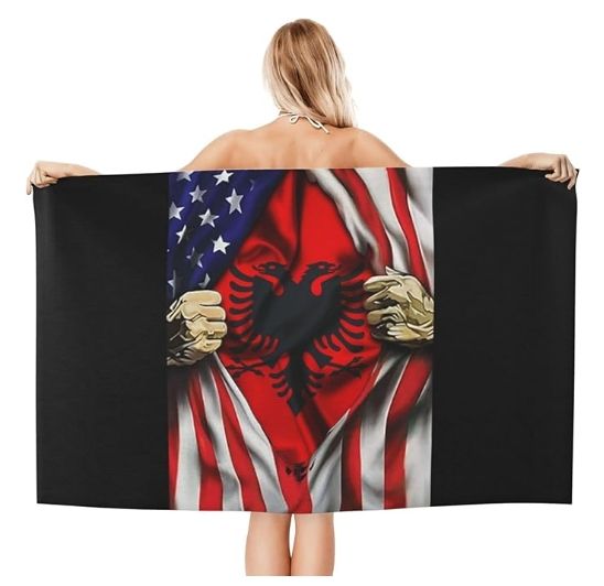 L'Amérique albanaise Bath Towel1