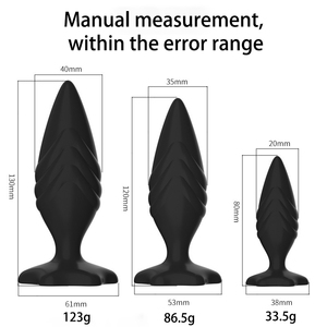 Kovida Male 3 Pcs a Set Silicone Tapered Korek Analny Shemale Butt Plug Girl Pretty Gay Huge Anal Torture Toys Anal Stretcher - Product Image 4