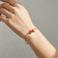 Bracelet en acier inoxydable pour femme, ajustable, avec carte émaillée de la Martinique, de l'Antigua, de la Guadeloupe et de la Réunion