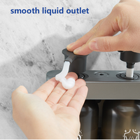 Dermey Best-seller Distributeur manuel de savon liquide en plastique Distributeur de shampoing mural et rechargeable pour la maison et les hôtels