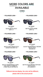 Gafas de sol polarizadas Partagas Retro Designer con logotipo personalizado, montura cuadrada de <span class=keywords><strong>doble</strong></span> puente, protección UV400 para hombres. - Product Image 5