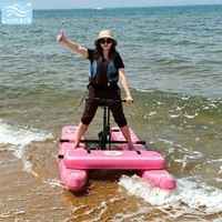 Bateau ponton plat à une place avec cadre en aluminium et coussin d'air avant, double couche PVC, portable pour la plage, de Chine, Lumark
