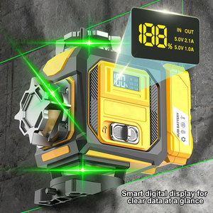 360° Self Leveling LD <b>Laser</b> <b>Level</b> 2/3/5/12/16 Lines Green Red Beam Digital Display Wall Floor Measuring Tool Aluminum Base OEM - Product Image 5