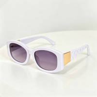 Lunettes de soleil polarisées carrées TR90, légères, avec verres dégradés colorés, protection UV400, monture intégrale grise translucide, tendance