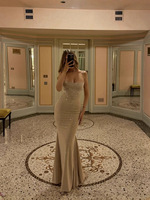 2025 mode meilleure vente Sexy diamant dos nu sans bretelles robe noire serré longue robe de soirée