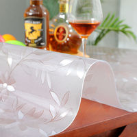 Rouleau de nappe de table en PVC transparent noir imperméable pour chambre à coucher, bureau