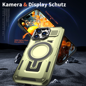 Étui robuste anti-chute magnétique en alliage de zinc avec protection d'appareil photo et béquille pour <span class=keywords><strong>iPhone</strong></span> 16 15 14 Pro – Coque de protection intégrale - Product Image 5