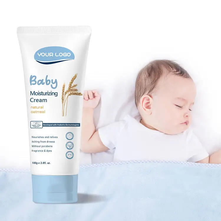Özel etiket bebek yüz kremi doğal bebek nemlendirici krem orijinal bebek bakımı hassas ürünler