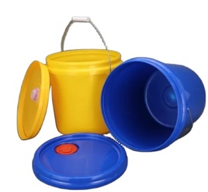 wholesale factory PP 5gallon pail plastic bucket with spout lid