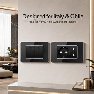 Enchufe de Pared con Carga Rápida Inteligente USB Tipo C, de Vidrio Templado Negro, Panel de Interruptor de Luz Schuko, para TV, <span class=keywords><strong>Sat</strong></span>élite, Computadora, CAT 110-240V - Product Image 3