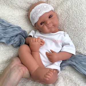 Muñeca <span class=keywords><strong>Reborn</strong></span> de silicona de cuerpo completo con peso de 19 pulgadas, juguetes de bebé recién nacido realistas suaves, <span class=keywords><strong>ojos</strong></span> <span class=keywords><strong>abiertos</strong></span> realistas, regalo para niña para niños - Product Image 2