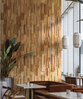 Mosaïque en bois massif à texture unique, assemblée à la main, panneau de mosaïque en bois, décoration murale intérieure