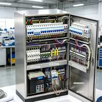 Boîtier de commande PLC personnalisé pour usage industriel, coffret de distribution électrique métallique OEM, ensemble de commutateurs intelligents AC basse tension 100A