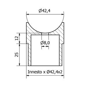 Sku Conector de Sillín con Acabado de 42,4 Ø Tubo Inox AISI 316 Otros Conectores Ø 42,4x2,0 - Product Image 2