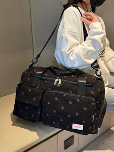 <span class=keywords><strong>Sac</strong></span> <span class=keywords><strong>de</strong></span> voyage personnalisable en velours côtelé avec logo, compartiment à chaussures, fermeture éclair et séparation sec/humide, idéal pour le sport - Product Image 2