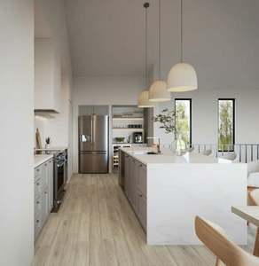 Meubles de cuisine modernes et minimalistes en bois massif, écologiques, chêne de luxe léger, taille et couleur personnalisables, MDF pour toute la maison - Product Image 1