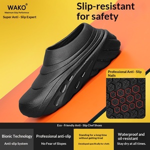 รองเท้าทำงานกันลื่นสำหรับผู้ชาย ITEC Wholesale <span class=keywords><strong>WAKO</strong></span> เหมาะสำหรับโรงงานอาหาร โรงแรม ร้านอาหาร โรงอาหาร รองเท้าเชฟกันน้ำเพื่อความปลอดภัย - Product Image 4