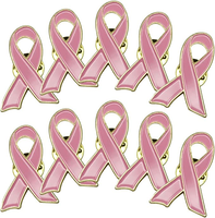 YIBAO – épingles en émail souple personnalisées pour le Cancer du sein, en alliage de Zinc rose, impression numérique, découpe