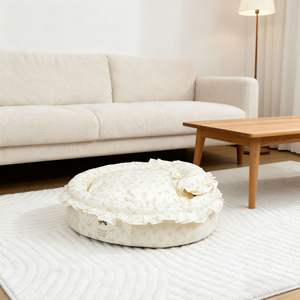 Cama de Invierno Estilo Nórdico con Borde de Encaje de Algodón y Tencel, Completamente Desmontable y Lavable, con Diseño Floral, Empaquetada en Caja - Product Image 5