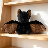 Best-seller Halloween Europe et Amérique : Peluche chauve-souris gothique style Ins, jouet en peluche animal fantastique sombre, doux et apaisant