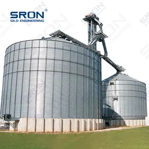 Большая емкость оцинкованные стальные силосы для хранения зерна