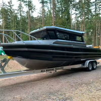Bateau de pêche à moteur en aluminium de 9 m (30 pieds) à fond en V profond, avec cabine, pour la navigation en haute mer