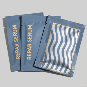 Sachet d'échantillons de shampoing à lotion personnalisée pour soins de la peau sac scellé sur 3 côtés petits mini sacs d'emballage plats en feuille d'aluminium - Product Image 3