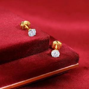 Classic Round Moissanite Diamond <b>Earrings</b> with Stainless Steel Iced Out <b>Stud</b> <b>Earrings</b> for Women - Product Image 2