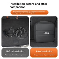 Boîtes de rangement pour chargeur de voiture électrique en cuir Nappa, étanches, organiseur de câble de charge automobile, accessoires