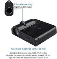 Proyector láser de sombra fantasma LED 3D inalámbrico con logotipo personalizado, luz de bienvenida para llave de coche inteligente para coches y puertas de coches