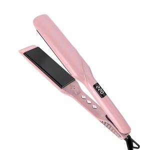 Plancha de Pelo Profesional de Titanio Rosa 2025, con Logotipo Personalizado, 480, Iónica, Infrarroja, Calentamiento Rápido, para Salón de Belleza - Product Image 1