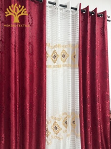 Set di 3 <span class=keywords><strong>Tende</strong></span> Jacquard Pronte all'Uso, Oscuranti, Economiche, <span class=keywords><strong>per</strong></span> Distributori Africani - Product Image 4