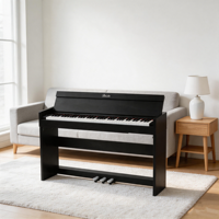 Clavier d'orgue électrique numérique Beisite S-190, 88 touches lestées standard, batterie rechargeable intégrée, haut-parleur 128, plastique