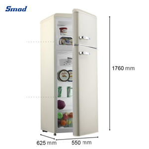 Réfrigérateurs rétro à double porte avec congélateur supérieur colorés pour usage domestique 252L - Product Image 6