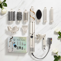 Ensemble multi-styler professionnel 8-en-1 haute vitesse, brosse sèche-cheveux ionique, lisseur, boucleur et styler auto-enroulant – Vente en gros