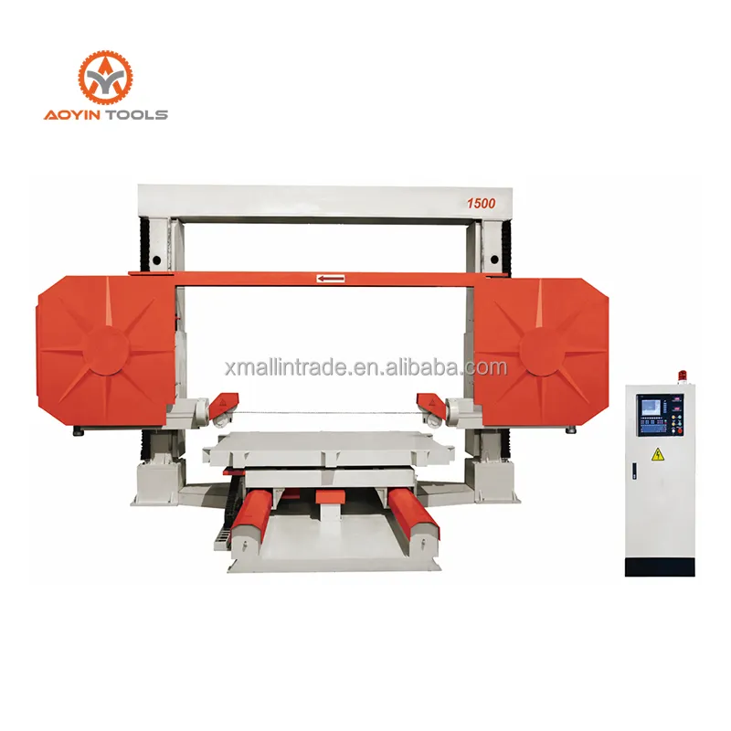 Sierra de alambre multifunción de 5 ejes CNC, proceso prémium, 1500-5A, para granito, mármol, bloque de piedra, corte moldeador